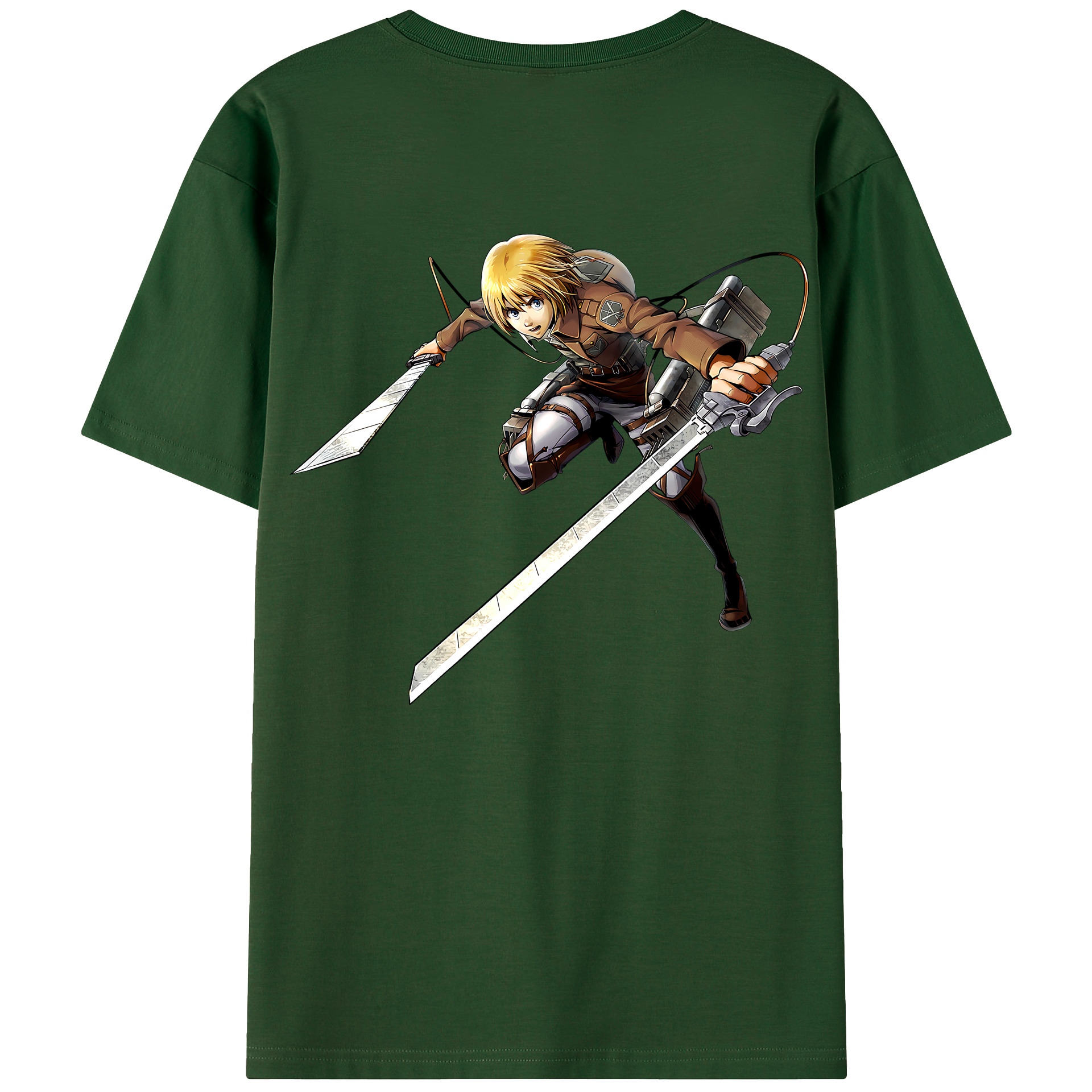 （画像用） 進撃の巨人 アルミン·アルレルト Attack on Titan Armin Arlert 綿100％半袖Tシャツ（背面プリント）